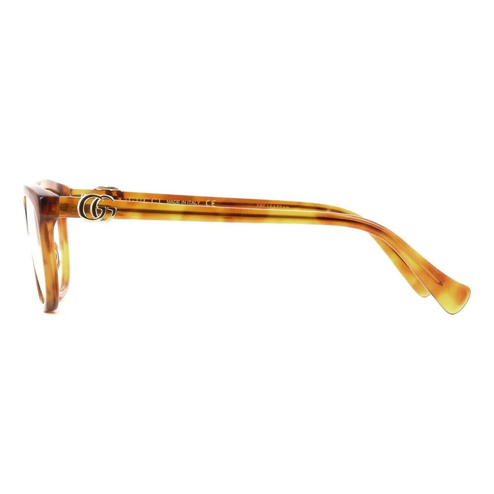 Gucci Rectangular Eyeglasses GG1075o-002 Light Havana Frame Full Rim Designer - Picture 4 of 6